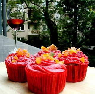 Sangria Alcohol Infused Cupcakes