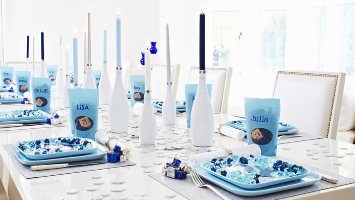 Blue and White Hanukkah Party
