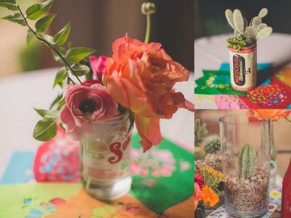 Love these centerpiece ideas for a mexican themed wedding