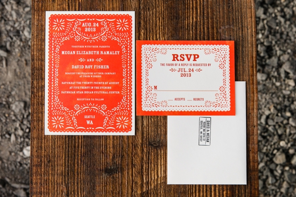 Mexican wedding themed invitations