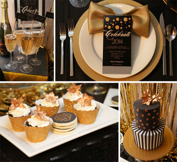 ... black and gold party on Pretty My Party has a lot of fabulous ones