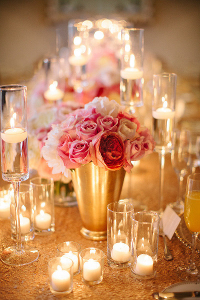 Gorgeous Candles In This Centerpiece