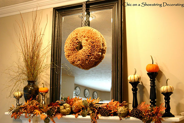 This Mantel looks stellar with these Pumpkin Decorations