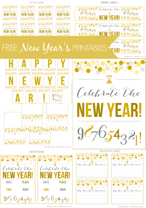 10+ New Years Free Printables! B. Lovely Events