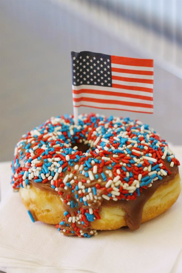 Red White And Blue 4th Of July Donut!