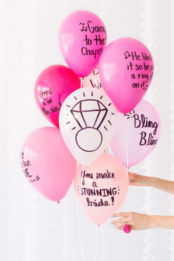 Love these Bachelorette Balloons with words