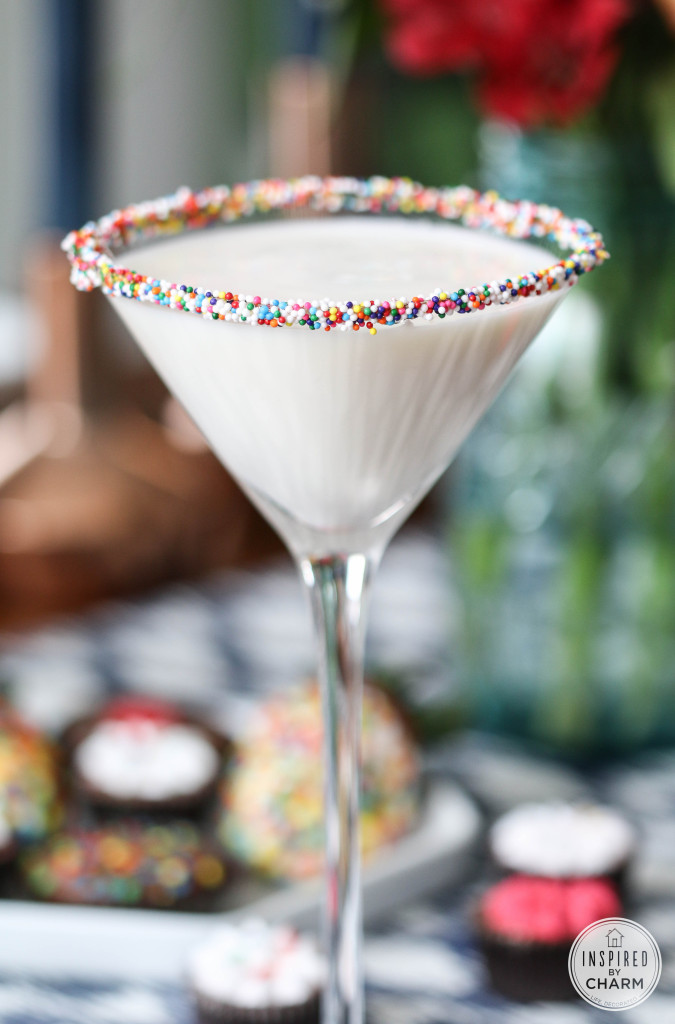 Sprinkle Rim Birthday martinis!