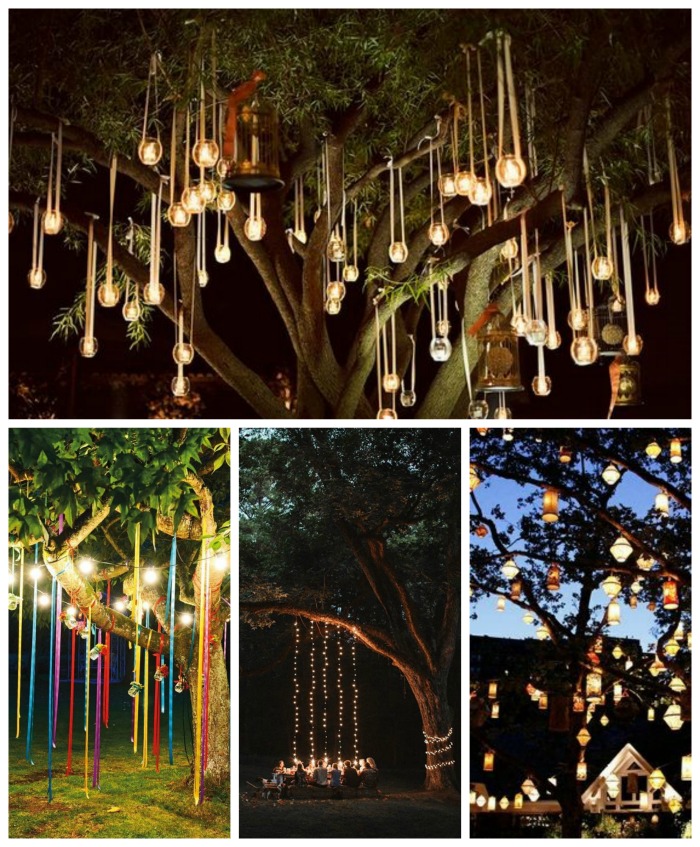 Beautifully Lit Tree Decorations WIth Candles & Lights- B. Lovely Events