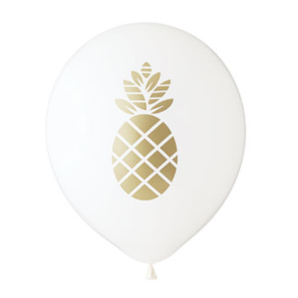 Fun gold Pineapple Balloons! - See More Lovely Pineapple Party Ideas At B. Lovely Events!