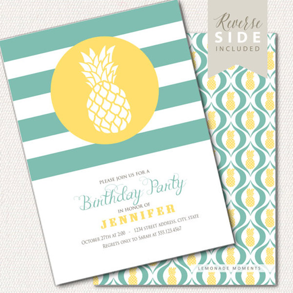Lovely Pineapple Party Invitations. - See More Lovely Pineapple Party Ideas At B. Lovely Events!