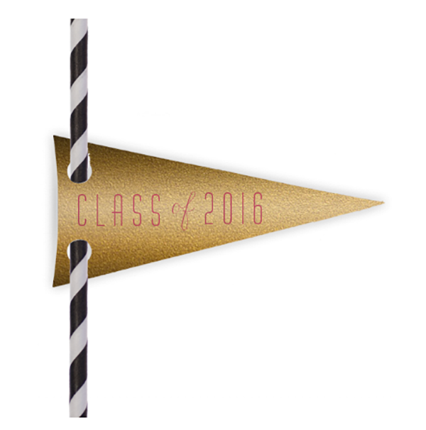 Gold Pennant Straw flags - See More Gold Graduation Ideas on B. Lovely Events