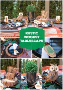 Alfresco Rustic Woodsy Tablescape Blog Hop Too B Lovely Events