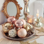 Rose Gold Chirstmas Home Decor