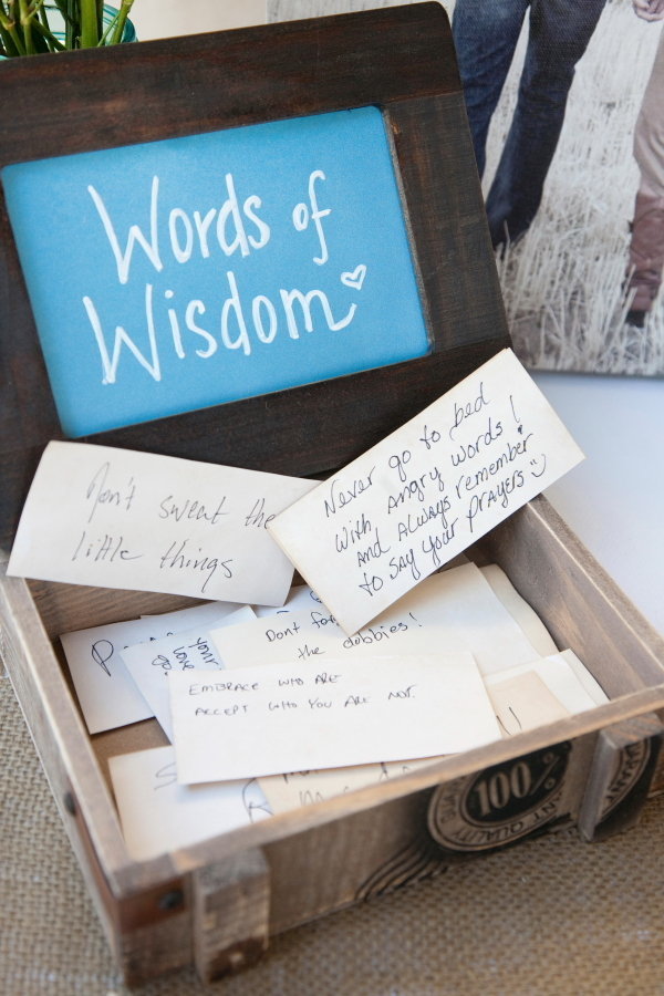 Words of wisdom box for a graduation party - See more graduation Party ideas on B. Lovely Events