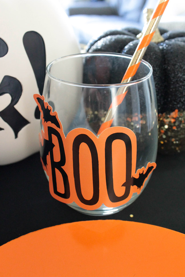 Love this Boo wine glass for Halloween!- See All Of The Lovely Details On B. Lovely Events