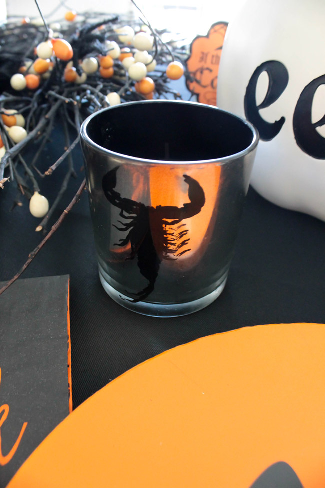 Love this Halloween votive candle!- See All Of The Lovely Details On B. Lovely Events