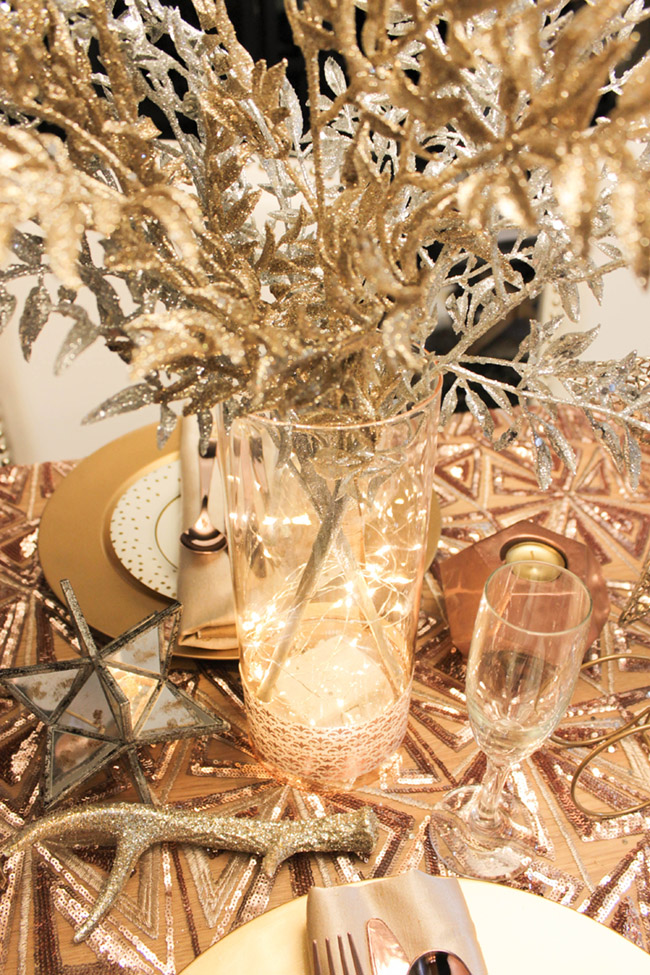 New Year's Eve Tablescape and centerpiece - B. Lovely Events