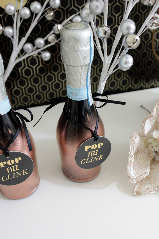 New Years eve Champagne favors- B. Lovely Events