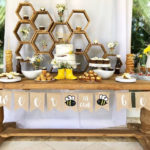 Sweet as can bee baby shower party set up! - See More Bee Party Ideas at B. Lovely Events