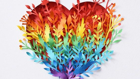 Love this rainbow heart for world of hearts
