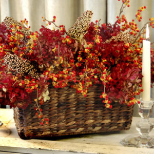 Tree branch thanksgiving centerpiece