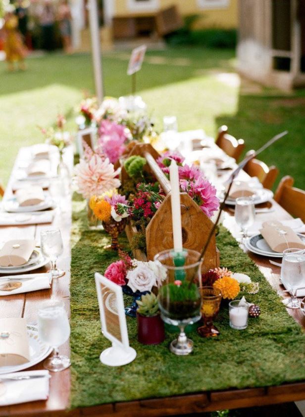 Whimsical Garden Moss Tablescape- B. Lovely Events