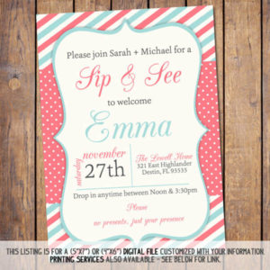 Lovely Sip And See Invitations! - B.lovely Events