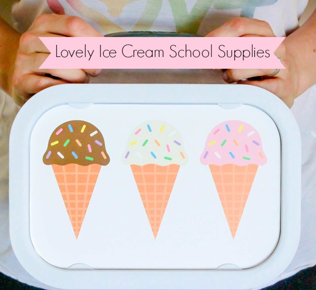 Adorable Ice Cream School Supplies! - B. Lovely Events