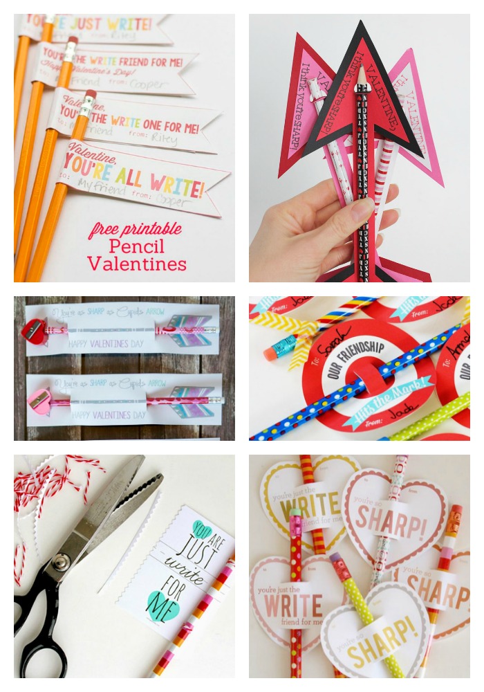 Free Printable Pencil Valentine's Day Cards